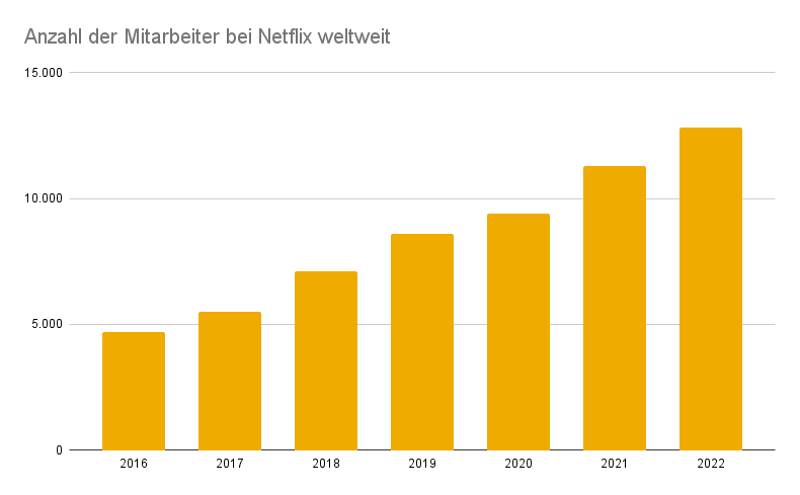 Statistik zu Netflix Mitarbeitern